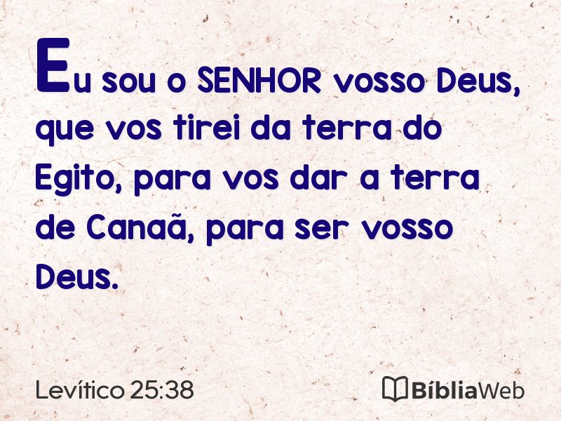 Levítico 25:38 em imagem para compartilhar