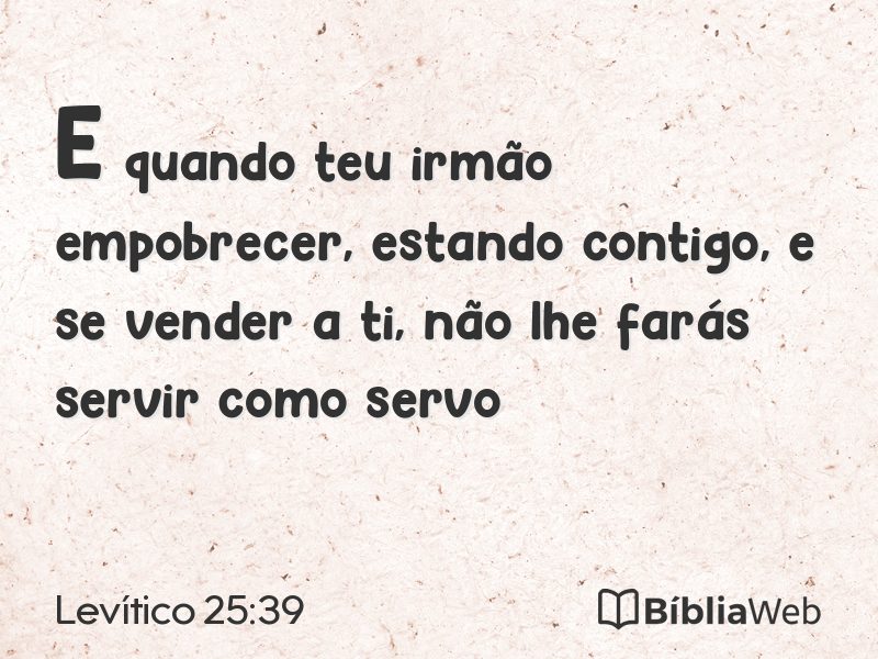 Levítico 25:39 em imagem para compartilhar