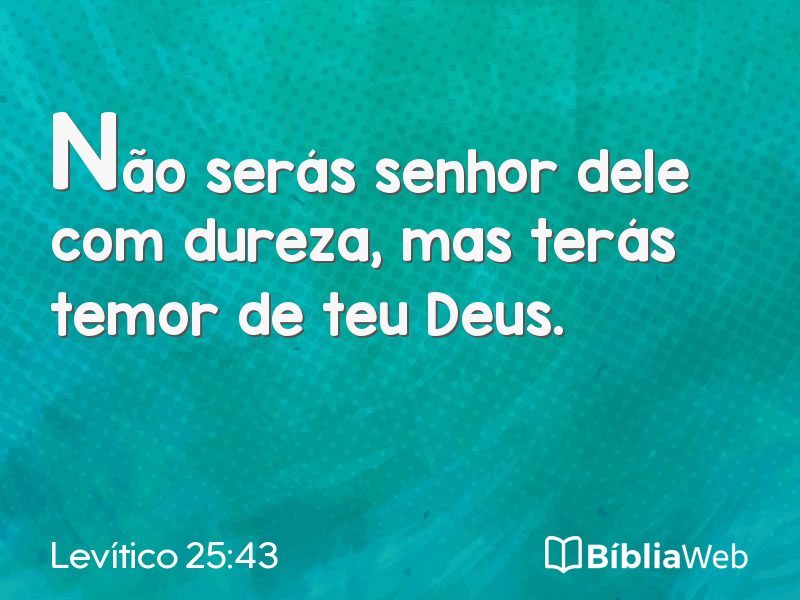 Levítico 25:43 em imagem para compartilhar