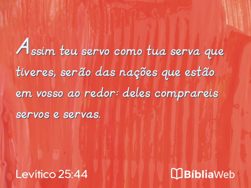 Levítico 25:44 em imagem para compartilhar