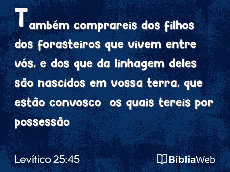 Levítico 25:45 em imagem para compartilhar