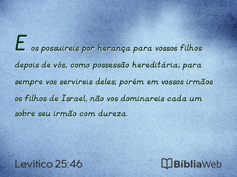 Levítico 25:46 em imagem para compartilhar
