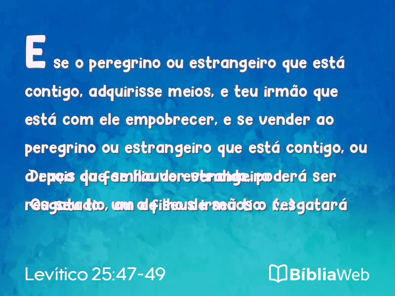 Levítico 25:47-49 em imagem para compartilhar