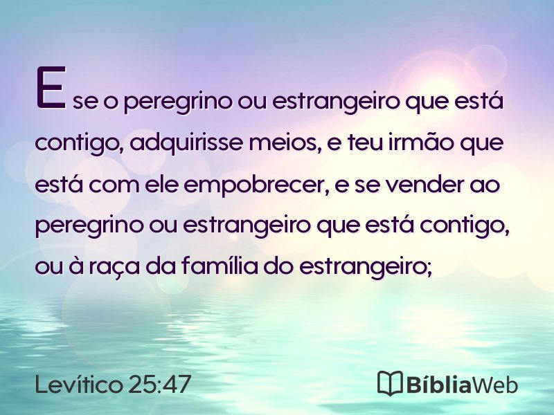 Levítico 25:47 em imagem para compartilhar