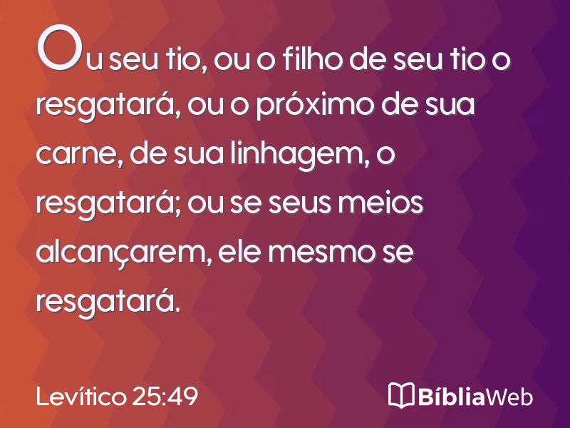 Levítico 25:49 em imagem para compartilhar