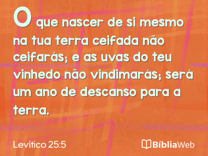 Levítico 25:5 em imagem para compartilhar