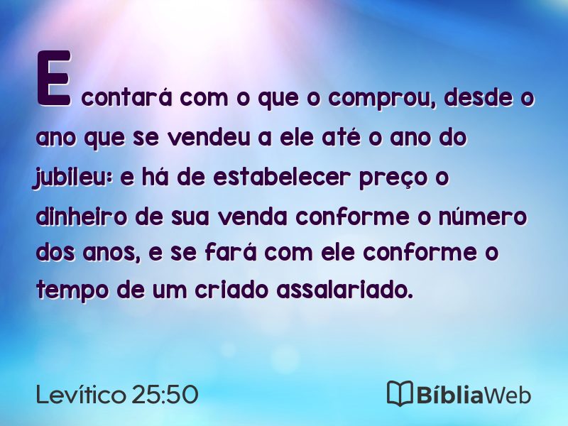 Levítico 25:50 em imagem para compartilhar