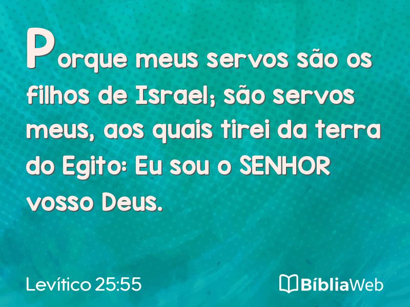 Levítico 25:55 em imagem para compartilhar