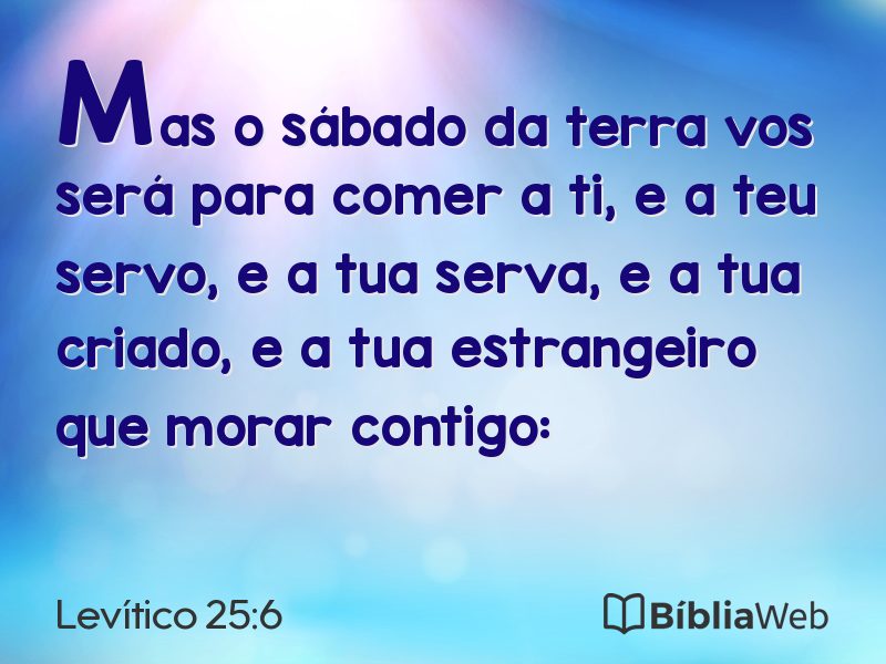 Levítico 25:6 em imagem para compartilhar