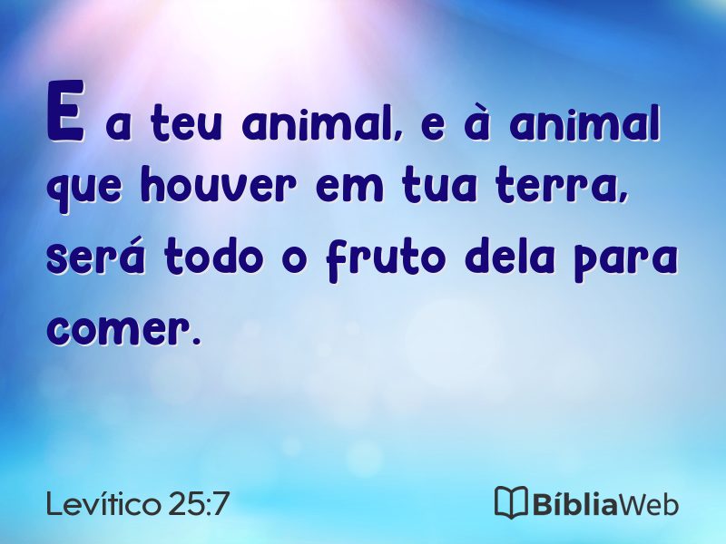 Levítico 25:7 em imagem para compartilhar