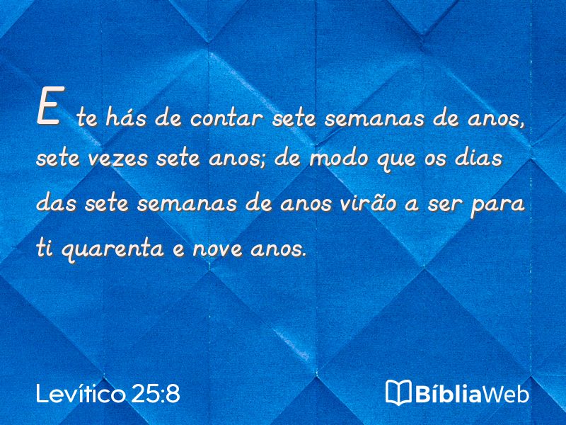 Levítico 25:8 em imagem para compartilhar