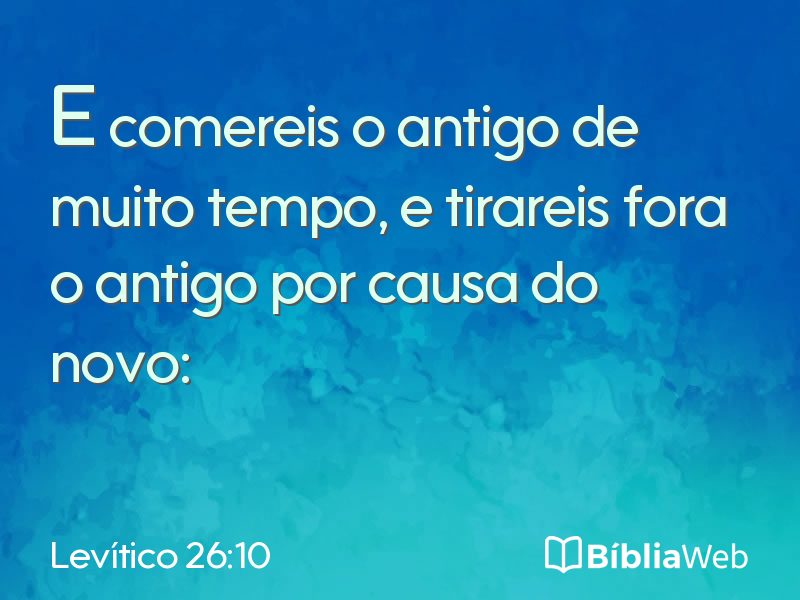 Levítico 26:10 em imagem para compartilhar