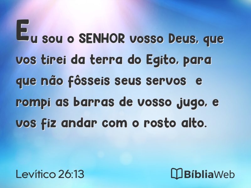 Levítico 26:13 em imagem para compartilhar