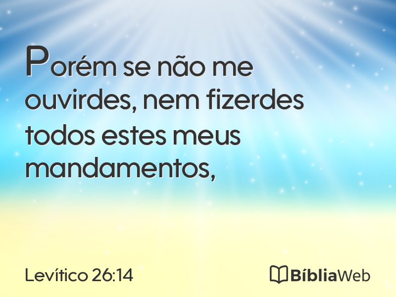 Levítico 26:14 em imagem para compartilhar
