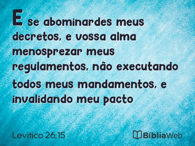 Levítico 26:15 em imagem para compartilhar