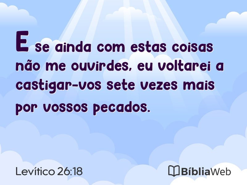 Levítico 26:18 em imagem para compartilhar