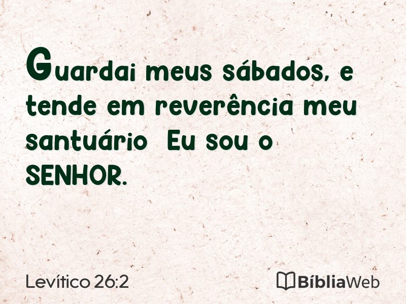 Levítico 26:2 em imagem para compartilhar