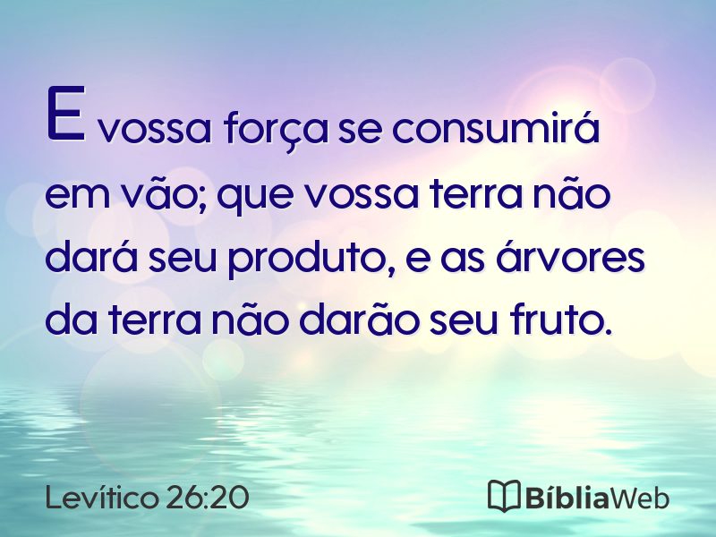 Levítico 26:20 em imagem para compartilhar