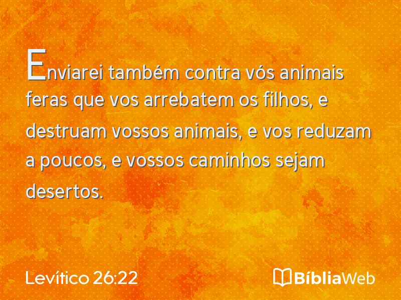 Levítico 26:22 em imagem para compartilhar