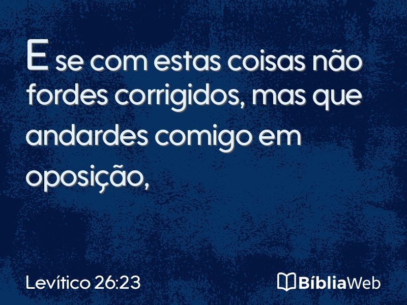 Levítico 26:23 em imagem para compartilhar