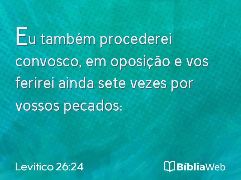Levítico 26:24 em imagem para compartilhar