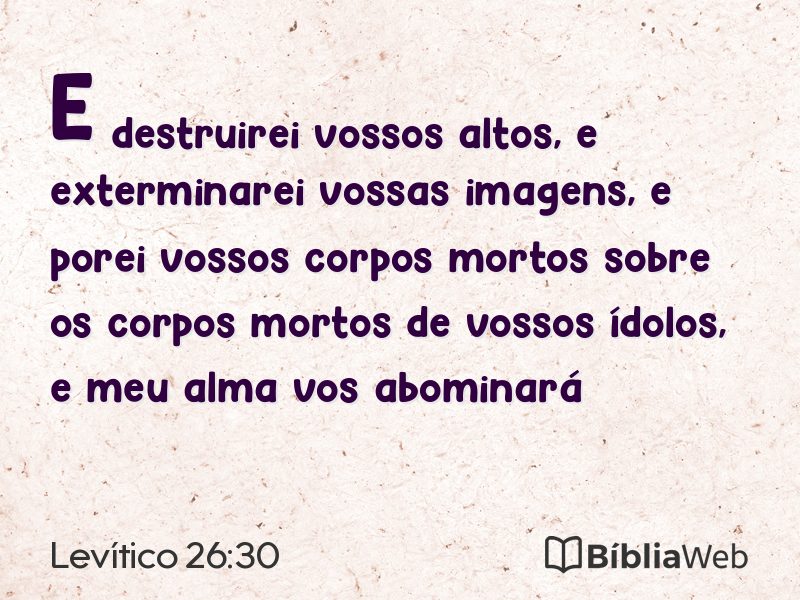 Levítico 26:30 em imagem para compartilhar