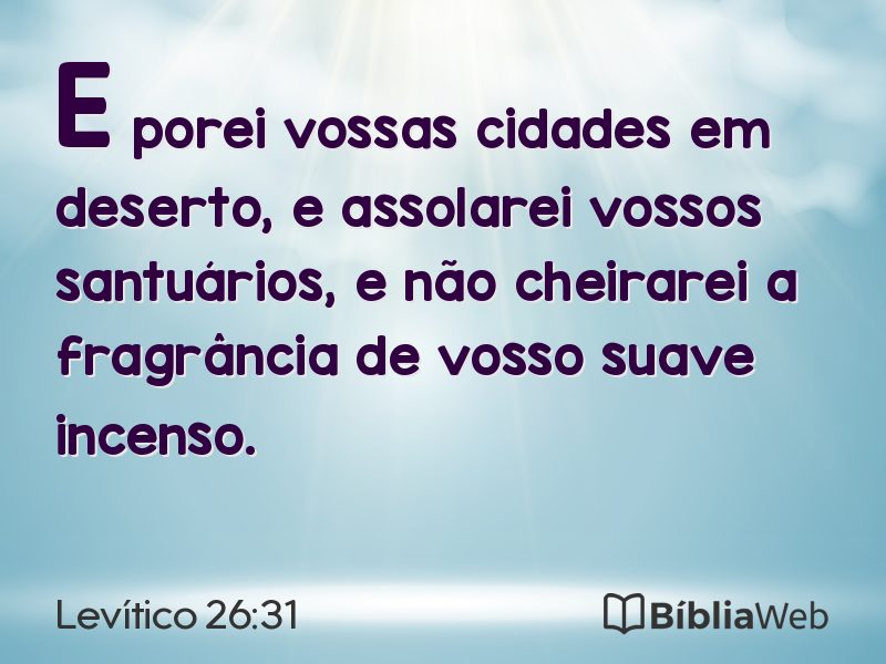 Levítico 26:31 em imagem para compartilhar