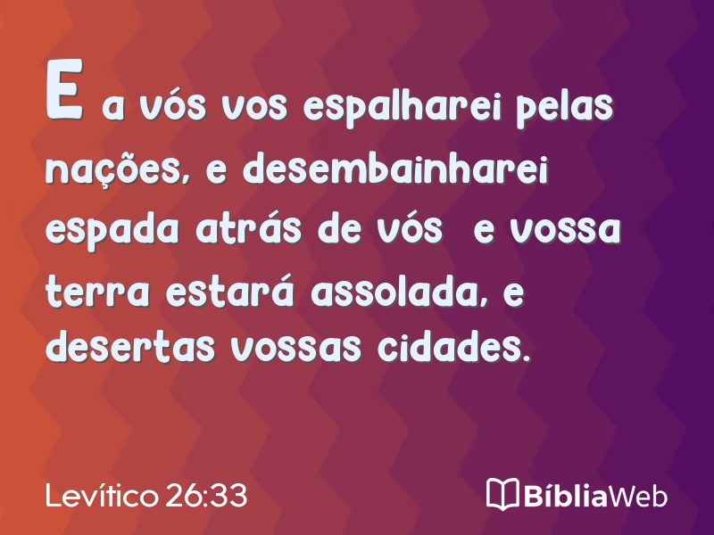 Levítico 26:33 em imagem para compartilhar