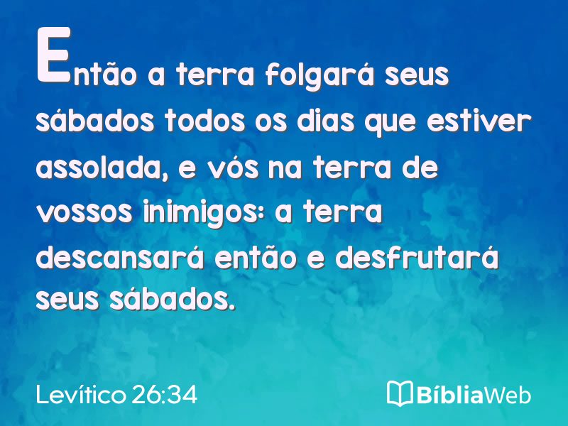 Levítico 26:34 em imagem para compartilhar