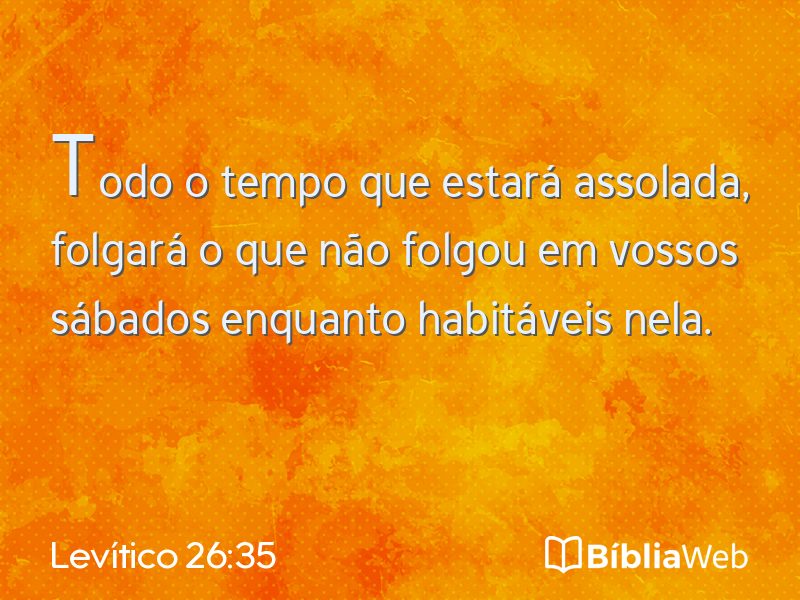 Levítico 26:35 em imagem para compartilhar