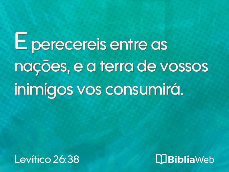 Levítico 26:38 em imagem para compartilhar