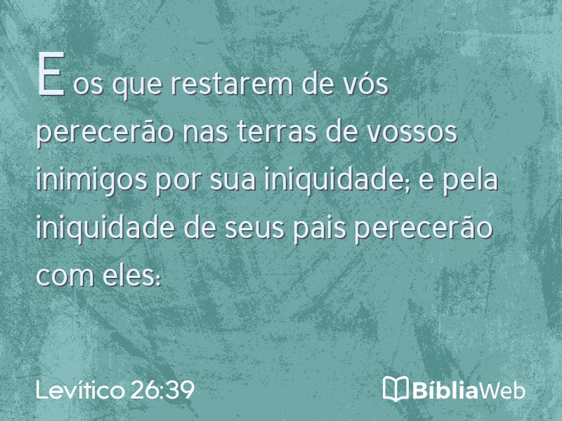 Levítico 26:39 em imagem para compartilhar