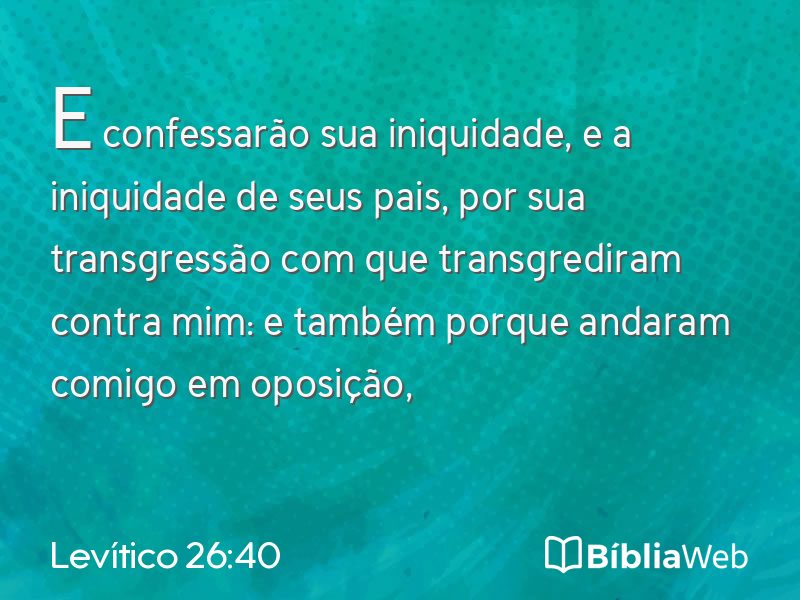 Levítico 26:40 em imagem para compartilhar