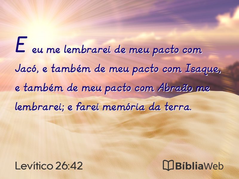 Levítico 26:42 em imagem para compartilhar