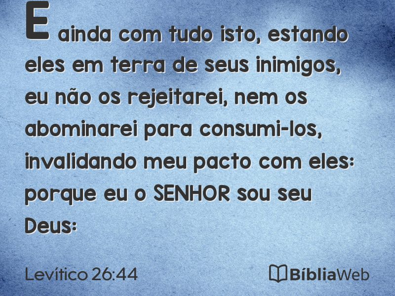 Levítico 26:44 em imagem para compartilhar