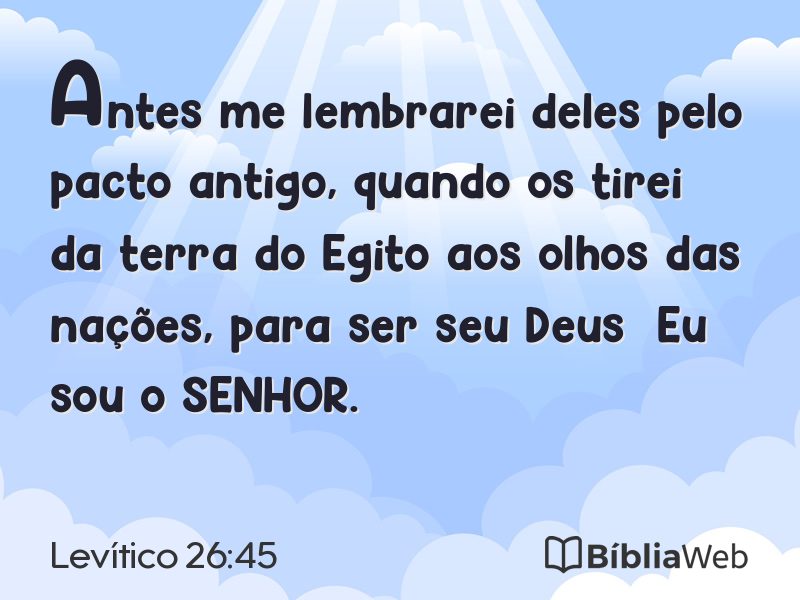Levítico 26:45 em imagem para compartilhar
