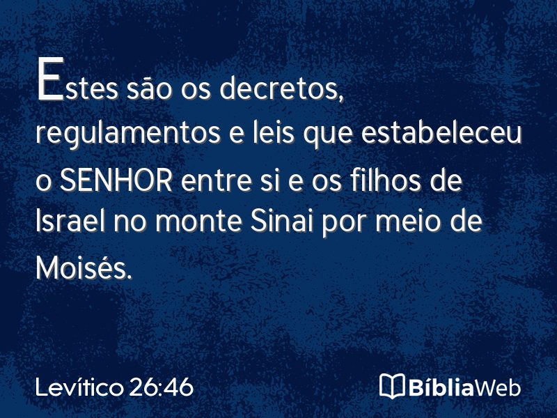 Levítico 26:46 em imagem para compartilhar