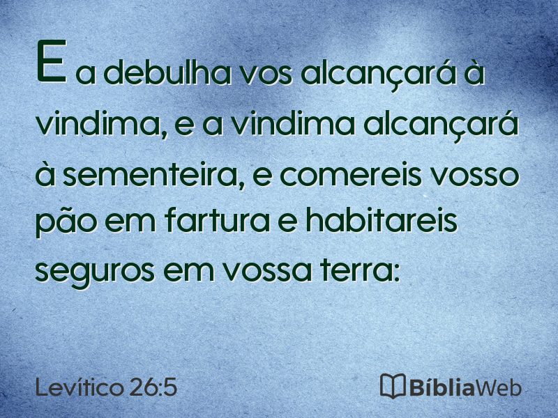 Levítico 26:5 em imagem para compartilhar