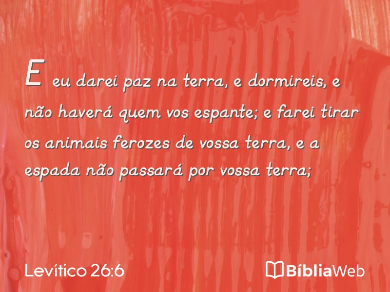 Levítico 26:6 em imagem para compartilhar