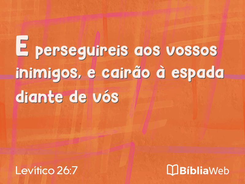 Levítico 26:7 em imagem para compartilhar