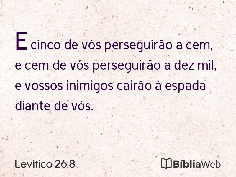 Levítico 26:8 em imagem para compartilhar
