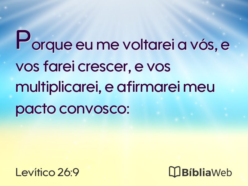 Levítico 26:9 em imagem para compartilhar