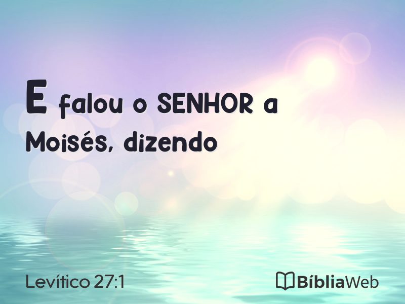 Levítico 27:1 em imagem para compartilhar