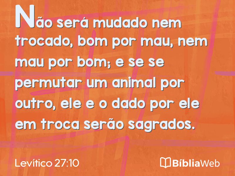 Levítico 27:10 em imagem para compartilhar