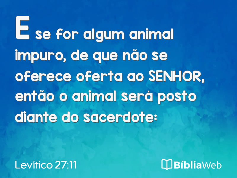 Levítico 27:11 em imagem para compartilhar