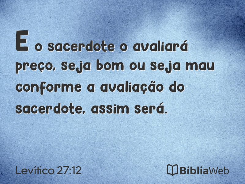 Levítico 27:12 em imagem para compartilhar