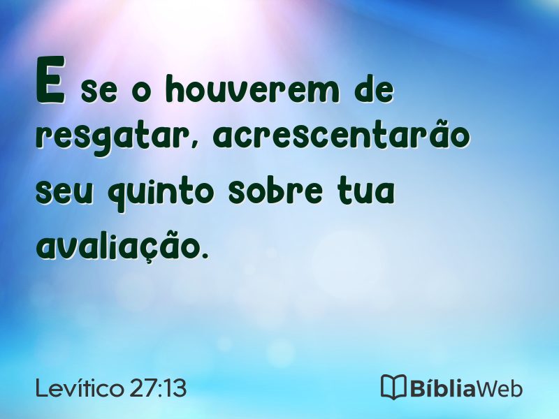 Levítico 27:13 em imagem para compartilhar