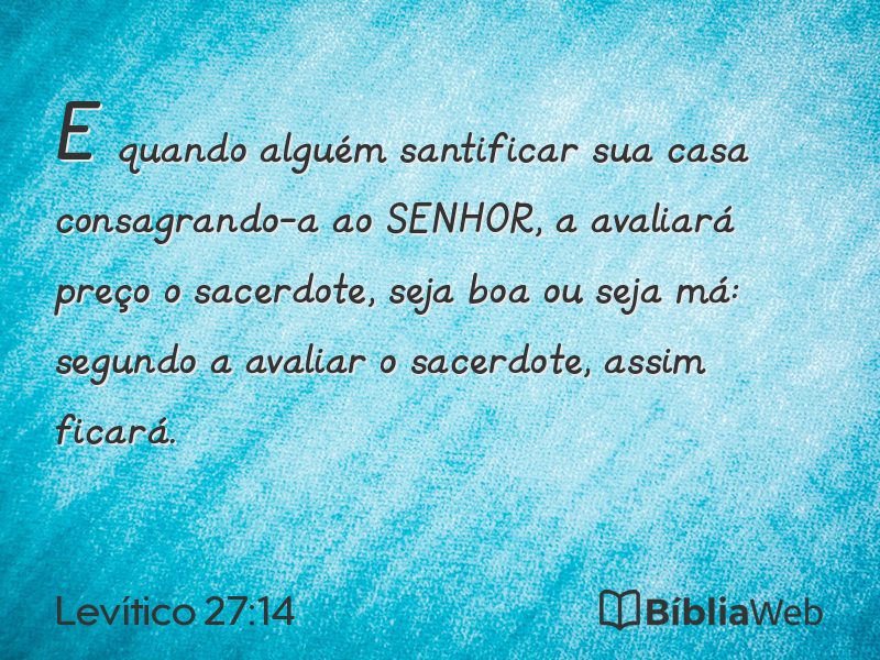 Levítico 27:14 em imagem para compartilhar