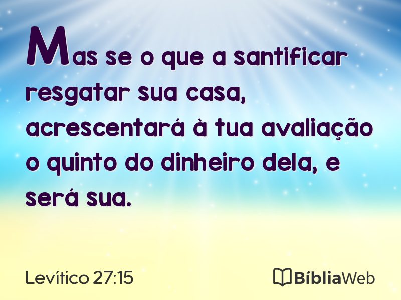 Levítico 27:15 em imagem para compartilhar