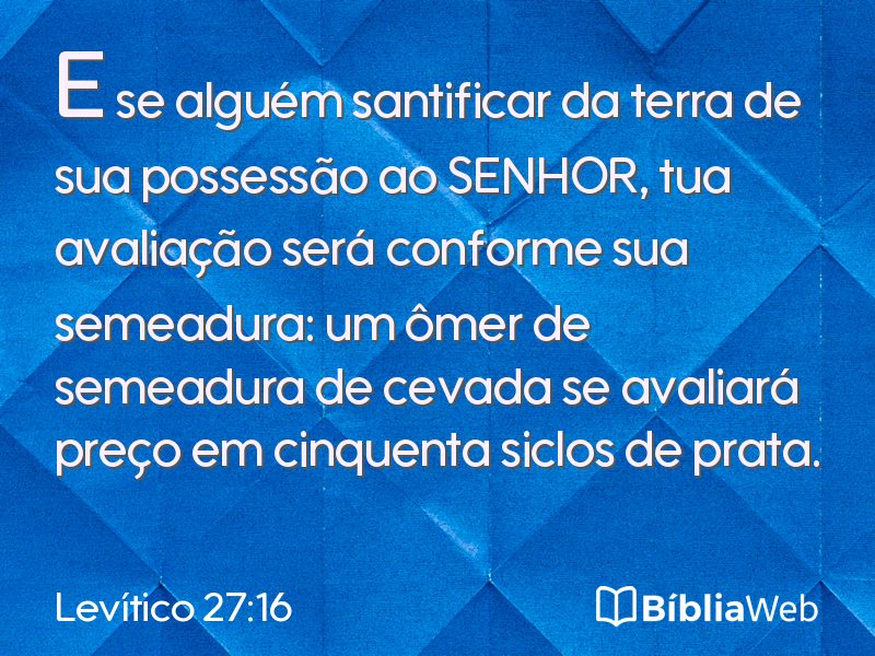 Levítico 27:16 em imagem para compartilhar